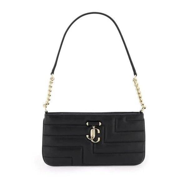 Jimmy Choo Avenue Slim Shoulder Bag - Black - New With Defects - Picture 1 of 12
